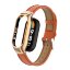 Кожаный ремешок для Xiaomi Mi Smart Band 8, Xiaomi Mi Band 8 (оранжевый)
