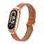 Кожаный ремешок для Xiaomi Mi Smart Band 8, Xiaomi Mi Band 8 (оранжевый)