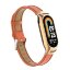 Кожаный ремешок для Xiaomi Mi Smart Band 8, Xiaomi Mi Band 8 (оранжевый)