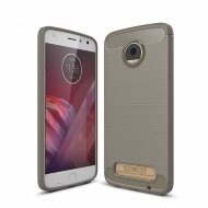 Чехол-накладка Carbon Fibre для Motorola Moto Z2 Play (серый)