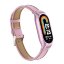 Кожаный ремешок для Xiaomi Mi Smart Band 8, Xiaomi Mi Band 8 (розовый)