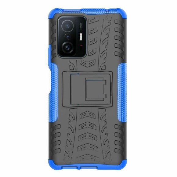 Чехол Hybrid Armor для Xiaomi 11T / Xiaomi 11T Pro (черный + голубой) Чехол Hybrid Armor для Xiaomi 11T / Xiaomi 11T Pro (черный + голубой)