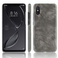 Чехол Litchi Texture для Xiaomi Mi 8 Pro (серый)