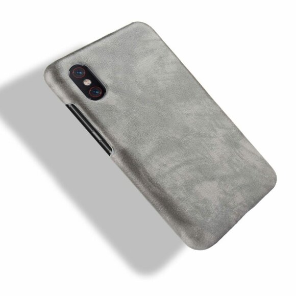 Чехол Litchi Texture для Xiaomi Mi 8 Pro (серый) Чехол Litchi Texture для Xiaomi Mi 8 Pro (серый)