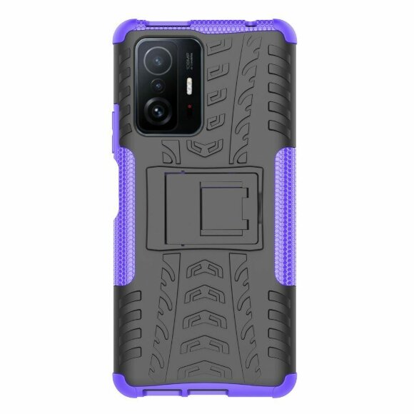 Чехол Hybrid Armor для Xiaomi 11T / Xiaomi 11T Pro (черный + фиолетовый) Чехол Hybrid Armor для Xiaomi 11T / Xiaomi 11T Pro (черный + фиолетовый)