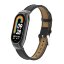 Кожаный ремешок для Xiaomi Mi Smart Band 8, Xiaomi Mi Band 8 (черный)