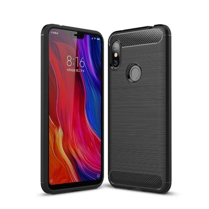 Чехол-накладка Carbon Fibre для Xiaomi Redmi Note 6 Pro (черный)