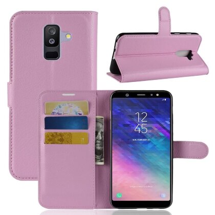 Чехол с визитницей для Samsung Galaxy A6+ (Plus) (розовый)