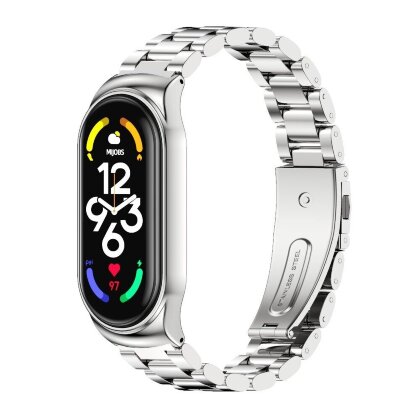 Стальной браслет для Xiaomi Smart Band 7 (серебристый)