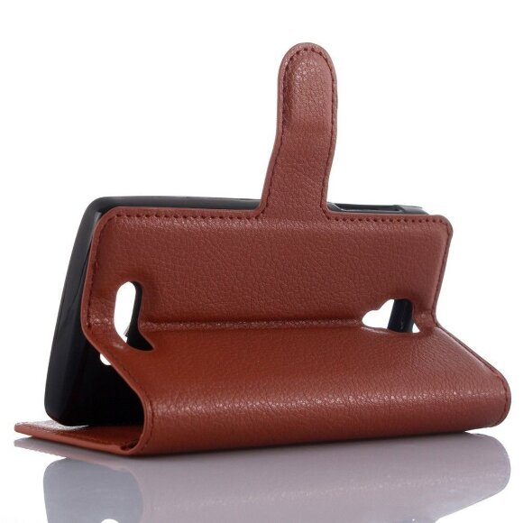 Чехол с визитницей для Lenovo A1000 (коричневый)