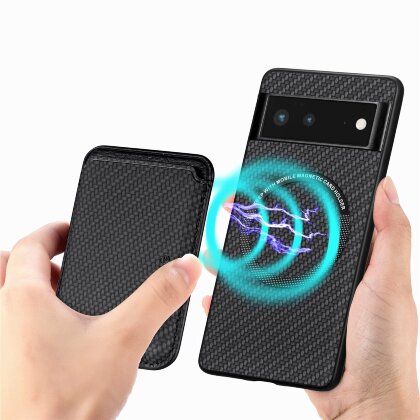 Чехол с магнитным держателем карт для Google Pixel 6 (черный)
