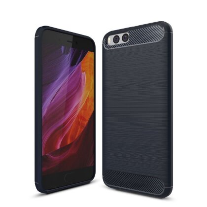 Чехол-накладка Carbon Fibre для Xiaomi Mi6 (темно-синий)