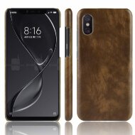 Чехол Litchi Texture для Xiaomi Mi 8 Pro (коричневый)