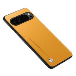 Чехол из искусственной кожи для Google Pixel 9, Pixel 9 Pro (желтый)