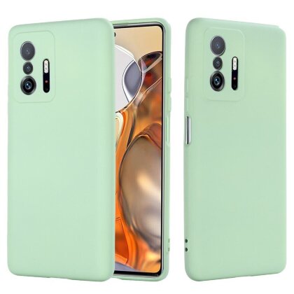 Силиконовый чехол Mobile Shell для Xiaomi 11T / Xiaomi 11T Pro (зеленый)