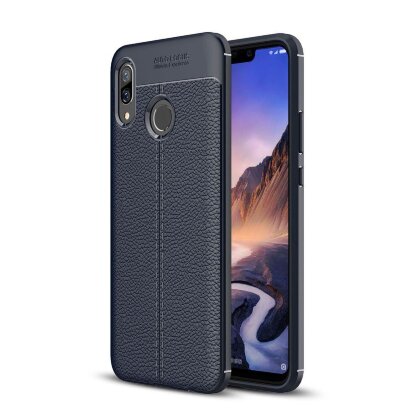 Чехол-накладка Litchi Grain для Huawei nova 3 (темно-синий)