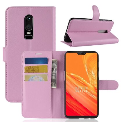Чехол с визитницей для OnePlus 6 (розовый)