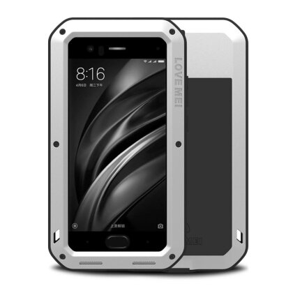 Гибридный чехол LOVE MEI для Xiaomi Mi6 (серебряный)