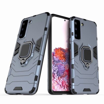 Чехол Armor Ring Holder для Samsung Galaxy S21+ (Plus) (темно-синий)