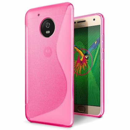Нескользящий чехол для Motorola Moto G5 Plus (малиновый)
