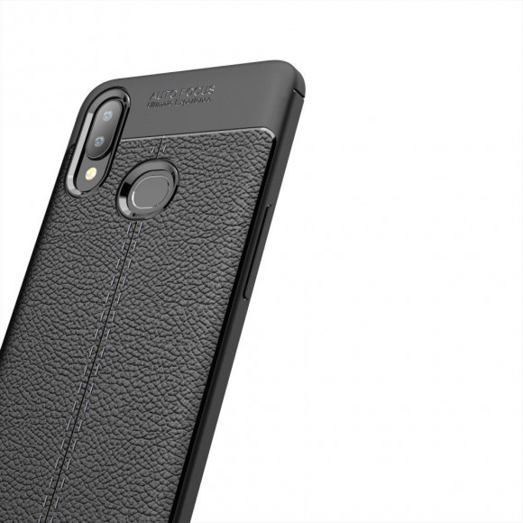 Чехол-накладка Litchi Grain для Samsung Galaxy A10s (черный) Чехол-накладка Litchi Grain для Samsung Galaxy A10s (черный)