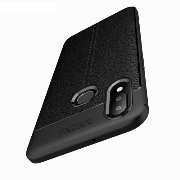 Чехол-накладка Litchi Grain для Samsung Galaxy A10s (черный) Чехол-накладка Litchi Grain для Samsung Galaxy A10s (черный)