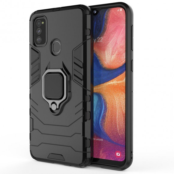 Чехол Armor Ring Holder для Samsung Galaxy M30s / Galaxy M21 (черный) Чехол Armor Ring Holder для Samsung Galaxy M30s / Galaxy M21 (черный)