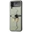 Кожаный чехол для Samsung Galaxy Z Flip 3 (серо-зеленый)