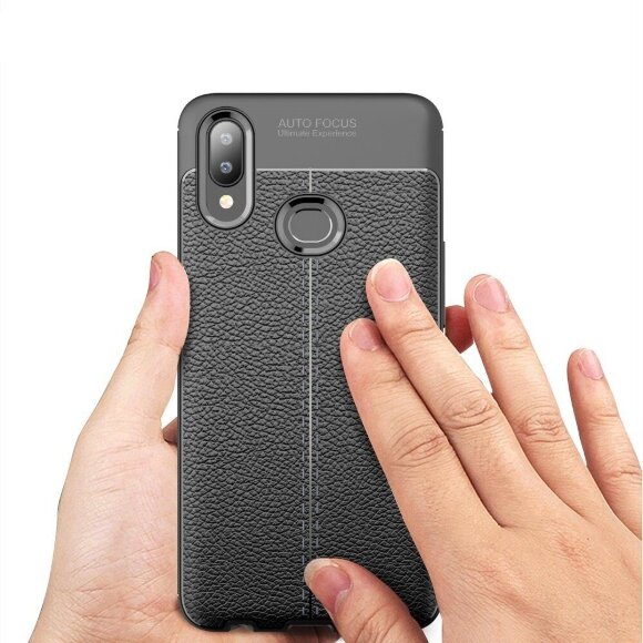 Чехол-накладка Litchi Grain для Samsung Galaxy A10s (красный) Чехол-накладка Litchi Grain для Samsung Galaxy A10s (красный)