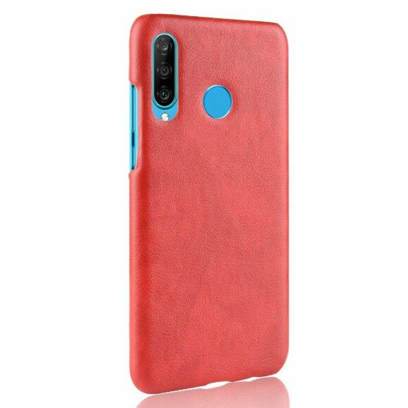 Кожаная накладка-чехол для Huawei P Smart+ (Plus) 2019 / Enjoy 9s / Honor 10i (красный)