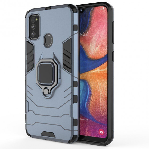 Чехол Armor Ring Holder для Samsung Galaxy M30s / Galaxy M21 (темно-синий) Чехол Armor Ring Holder для Samsung Galaxy M30s / Galaxy M21 (темно-синий)