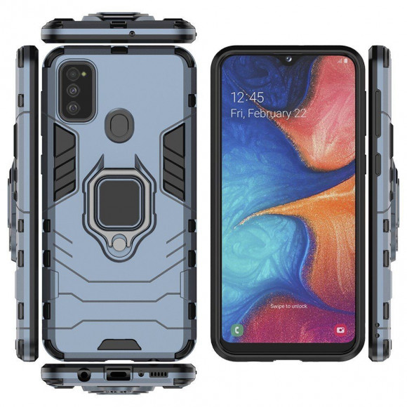 Чехол Armor Ring Holder для Samsung Galaxy M30s / Galaxy M21 (темно-синий) Чехол Armor Ring Holder для Samsung Galaxy M30s / Galaxy M21 (темно-синий)