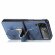 Кожаный чехол для Samsung Galaxy Z Flip 3 (синий)