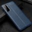 Чехол-накладка Litchi Grain для Samsung Galaxy S21+ (Plus) (темно-синий)