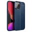 Чехол-накладка Litchi Grain для iPhone 13 Pro Max (темно-синий)