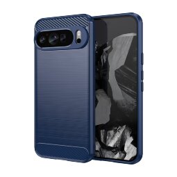Чехол-накладка Carbon Fibre для Google Pixel 9 Pro XL (темно-синий)