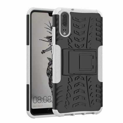 Чехол Hybrid Armor для Huawei P20 (черный + белый)