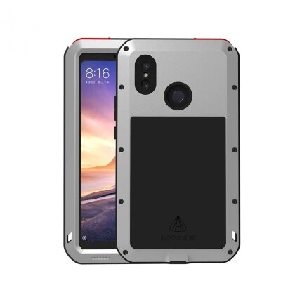 Гибридный чехол LOVE MEI для Xiaomi Mi Max 3 (серебряный)