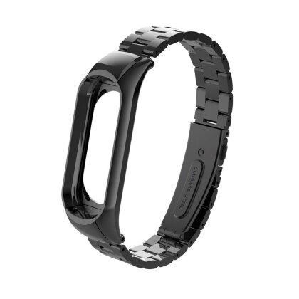 Стальной браслет для Xiaomi Mi Band 3 (черный)