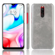 Кожаная накладка-чехол для Xiaomi Redmi 8 (серый) Кожаная накладка-чехол для Xiaomi Redmi 8 (серый)