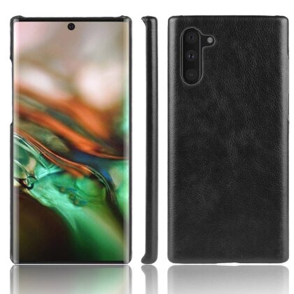 Кожаная накладка-чехол для Samsung Galaxy Note 10 (черный)