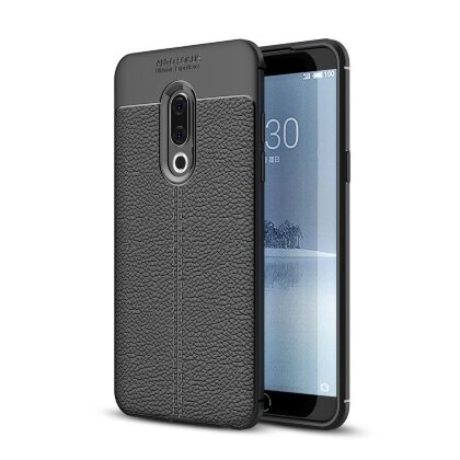 Чехол-накладка Litchi Grain для Meizu 15 (черный)