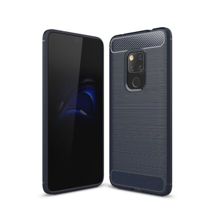 Чехол-накладка Carbon Fibre для Huawei Mate 20 (темно-синий)