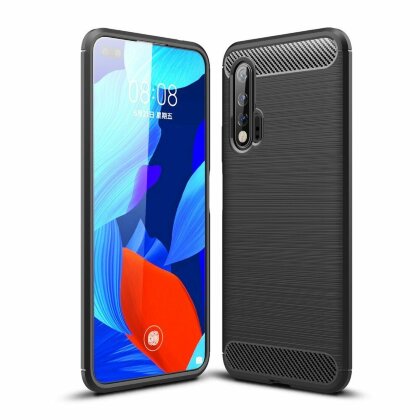 Чехол-накладка Carbon Fibre для Huawei nova 6 (черный)