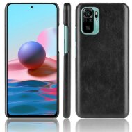 Кожаная накладка-чехол для Xiaomi Redmi Note 10, Redmi Note 10S, Poco M5S (черный) Кожаная накладка-чехол для Xiaomi Redmi Note 10, Redmi Note 10S, Poco M5S (черный)