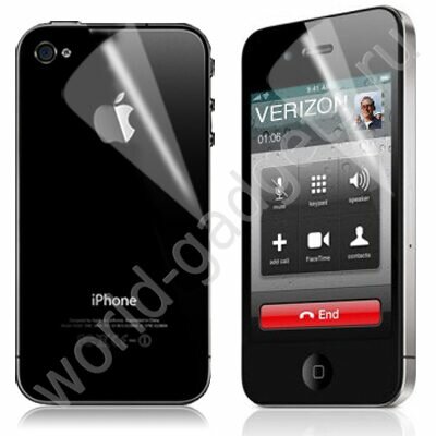 Антибликовая пленка для iPhone 4/4s (2 в 1 - экран + задняя крышка)