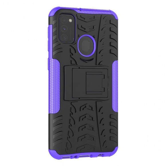 Чехол Hybrid Armor для Samsung Galaxy M30s / Galaxy M21 (черный + фиолетовый) Чехол Hybrid Armor для Samsung Galaxy M30s / Galaxy M21 (черный + фиолетовый)