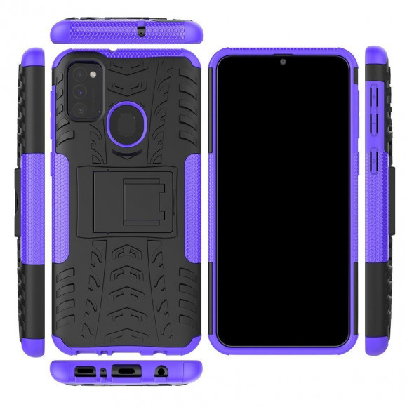 Чехол Hybrid Armor для Samsung Galaxy M30s / Galaxy M21 (черный + фиолетовый) Чехол Hybrid Armor для Samsung Galaxy M30s / Galaxy M21 (черный + фиолетовый)