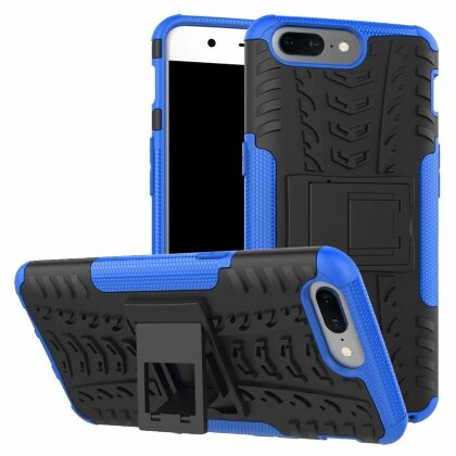 Чехол Hybrid Armor для OnePlus 5 (черный + голубой)