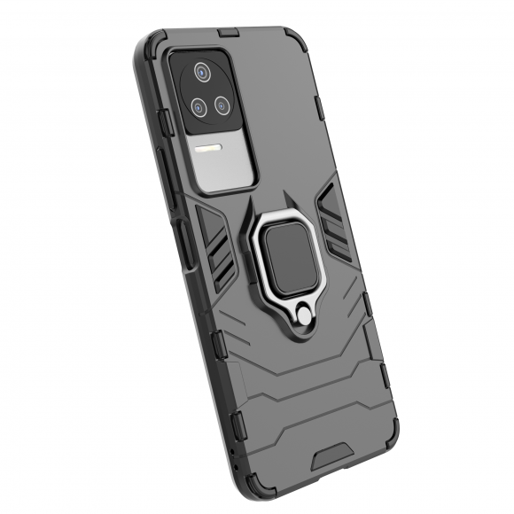 Чехол Armor Ring Holder для Poco F4 (черный)
